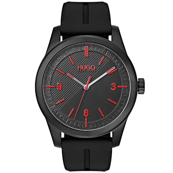 Hugo Create Black Silicone Men's Watch - 1530014