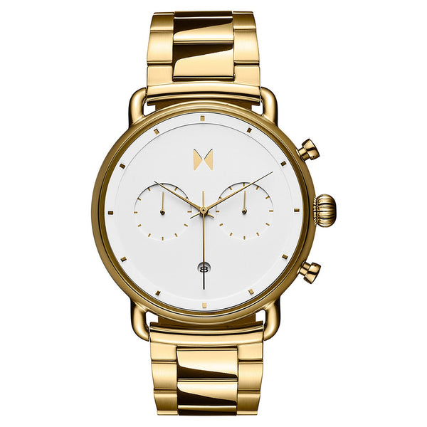MVMT Gold Steel White Dial Chronograph Men's Watch - 28000214D