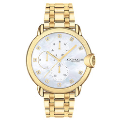 Coach Arden Gold Steel Women's Multi-function Watch - 14503681