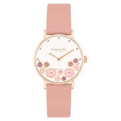 Coach Perry Pink Leather Women's Watch - 14503769