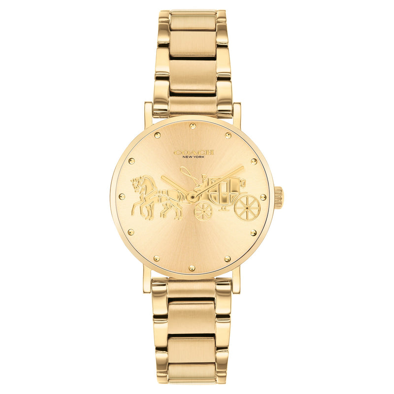 Coach Perry Gold Steel Women's Watch - 14503794