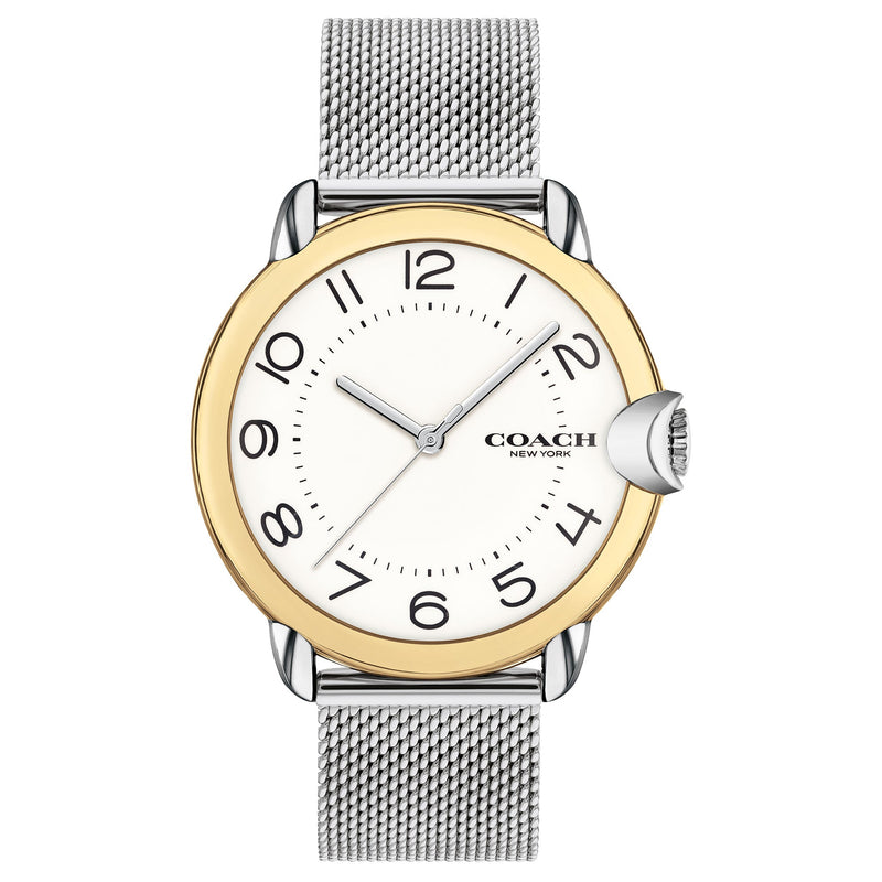Coach Arden Silver Mesh White Dial Women's Watch - 14503812
