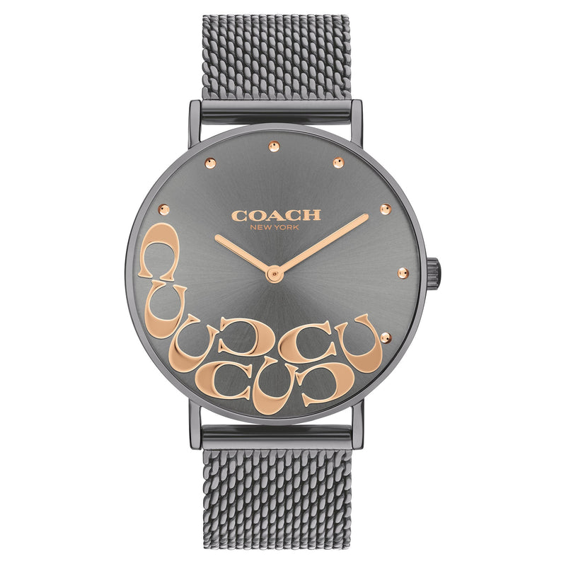 Coach Perry Grey Mesh Women's Watch - 14503825