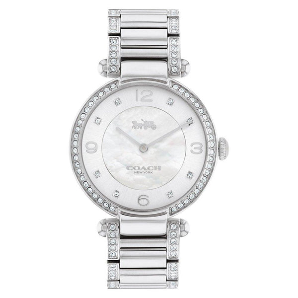 Coach Cary Stainless Steel with Crystals Silver Dial Women's Watch - 14503830