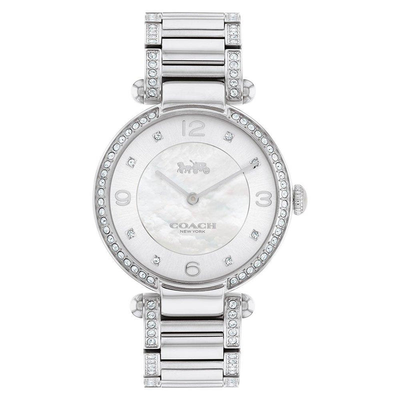 Coach Cary Stainless Steel with Crystals Silver Dial Women's Watch - 14503830