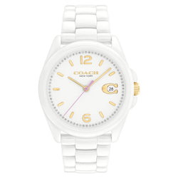 Coach Greyson White Ceramic Women's Watch - 14503925