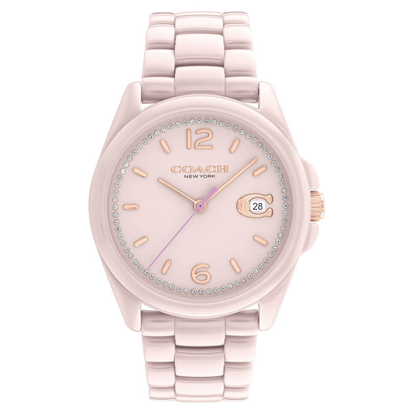 Coach Greyson Pink Ceramic Blush Dial Women's Watch - 14503926