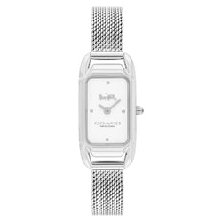 Coach Silver Mesh White Dial Women's Watch - 14504032