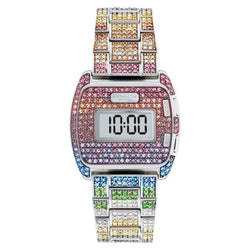 Coach Stainless Steel with Multi-colour Crystal Silver Dial Digital Women's Watch - 14504133
