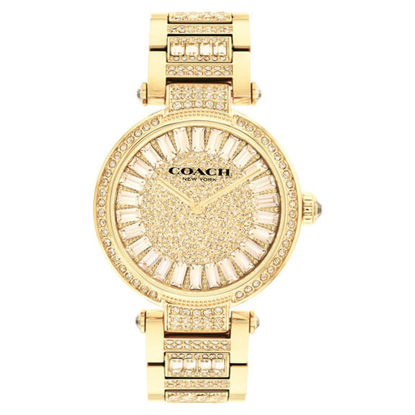 Coach Gold Steel & Crystal Gold Dial Women's Watch - 14504268