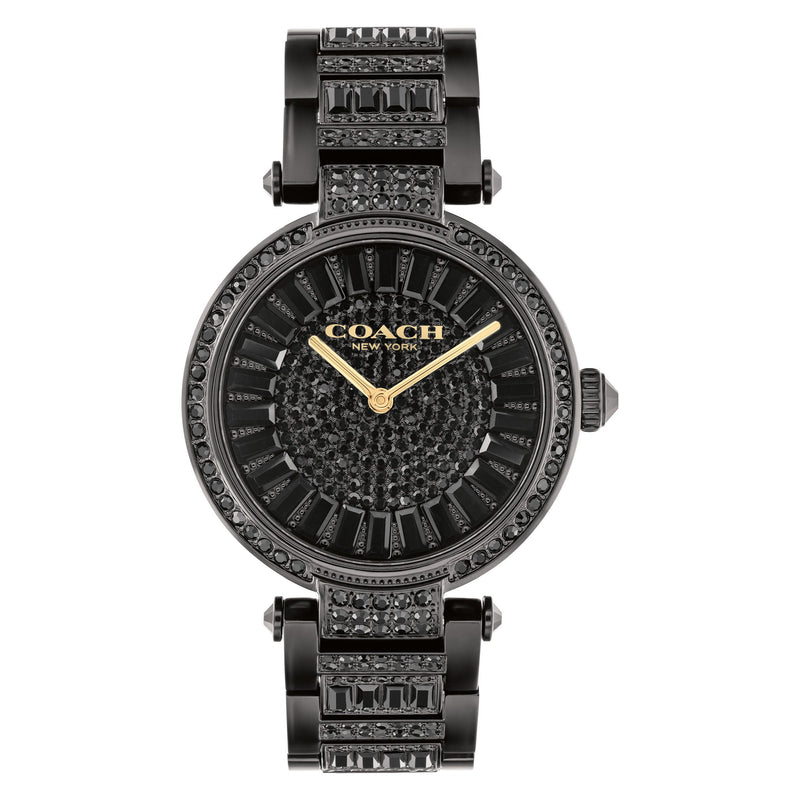 Coach Black Steel & Crystal Black Dial Women's Watch - 14504269