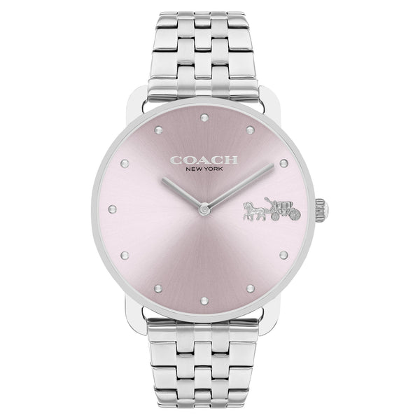 Coach Stainless Steel Pink Dial Women's Watch - 14504290