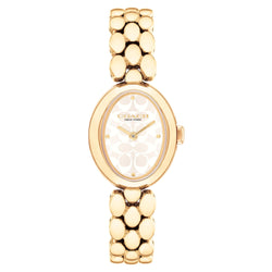 Coach Gold Steel Silver White Dial Women's Watch - 14504417