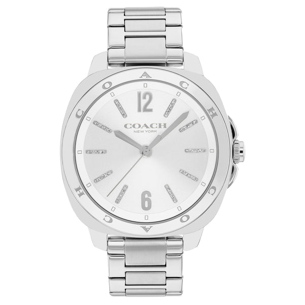 Coach Stainless Steel Silver White Dial Women's Watch - 14504477