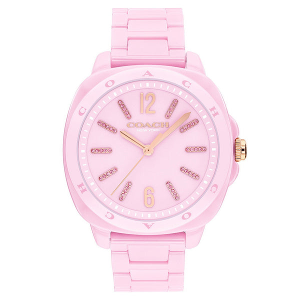 Coach Ceramic Pink Dial Women's Watch - 14504482