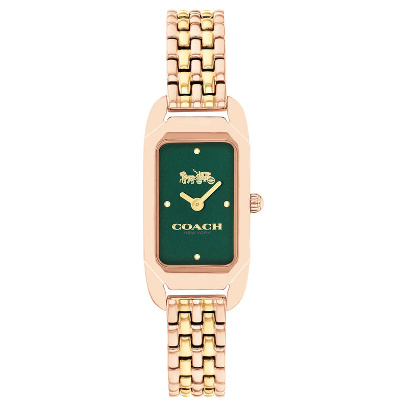 Coach Two-Tone Steel Green Dial Women's Watch - 14504551