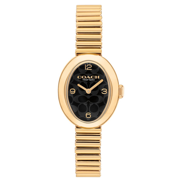 Coach Gold Steel Black Dial Women's Watch - 14504571