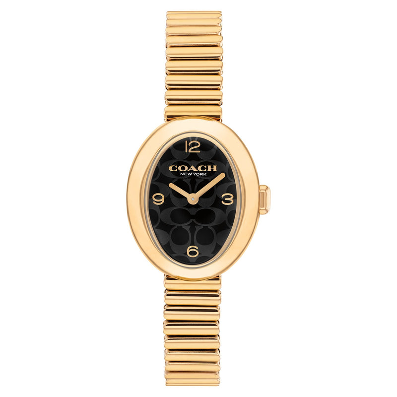Coach Gold Steel Black Dial Women's Watch - 14504571