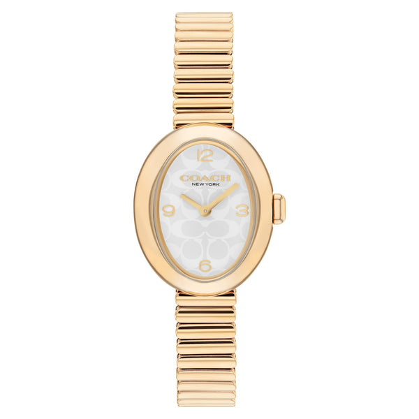 Coach Gold Steel Silver White Dial Women's Watch - 14504573