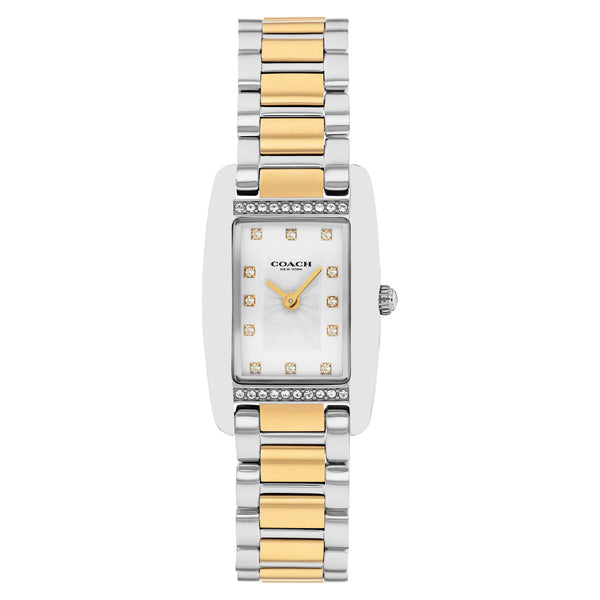 Coach Two-Tone Steel White Dial Women's Watch - 14504590