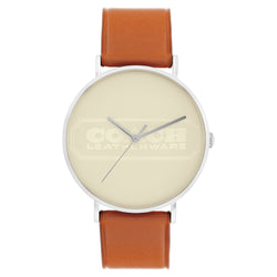 Coach Tan Leather Chalk Dial Men's Watch - 14602600