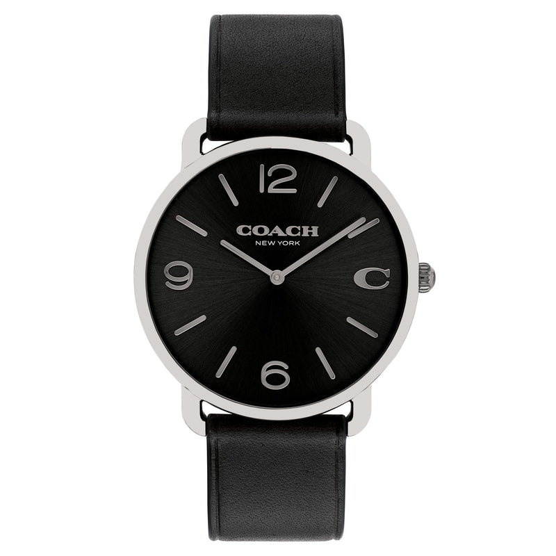 Coach Black Leather Men's Watch - 14602645