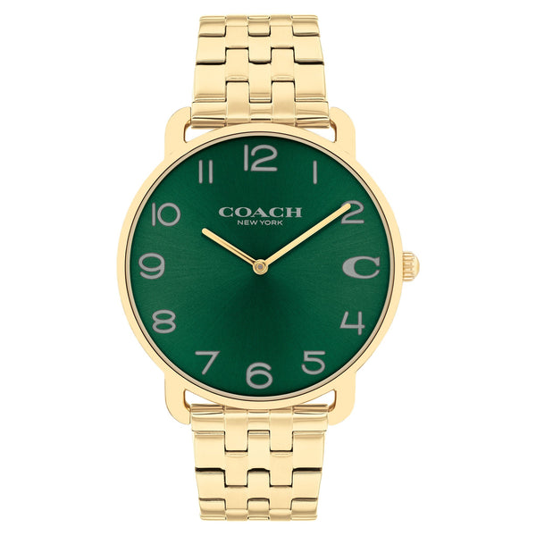 Coach Gold Steel Green Dial Men's Watch - 14602699