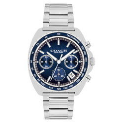 Coach Stainless Steel Blue Dial Chronograph Men's Watch - 14602737