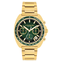 Coach Gold Steel Green Dial Chronograph Men's Watch - 14602738
