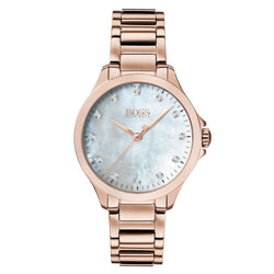 Hugo Boss Diamonds For Her Carnation Gold Steel Women's Watch - 1502523