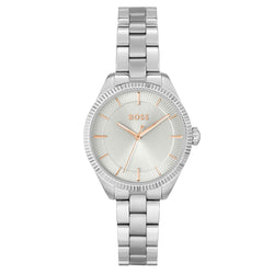 Hugo Boss Stainless Steel Silver White Dial Women's Watch - 1502726