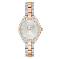 Hugo Boss Two-Tone Steel Silver White Dial Women's Watch - 1502727