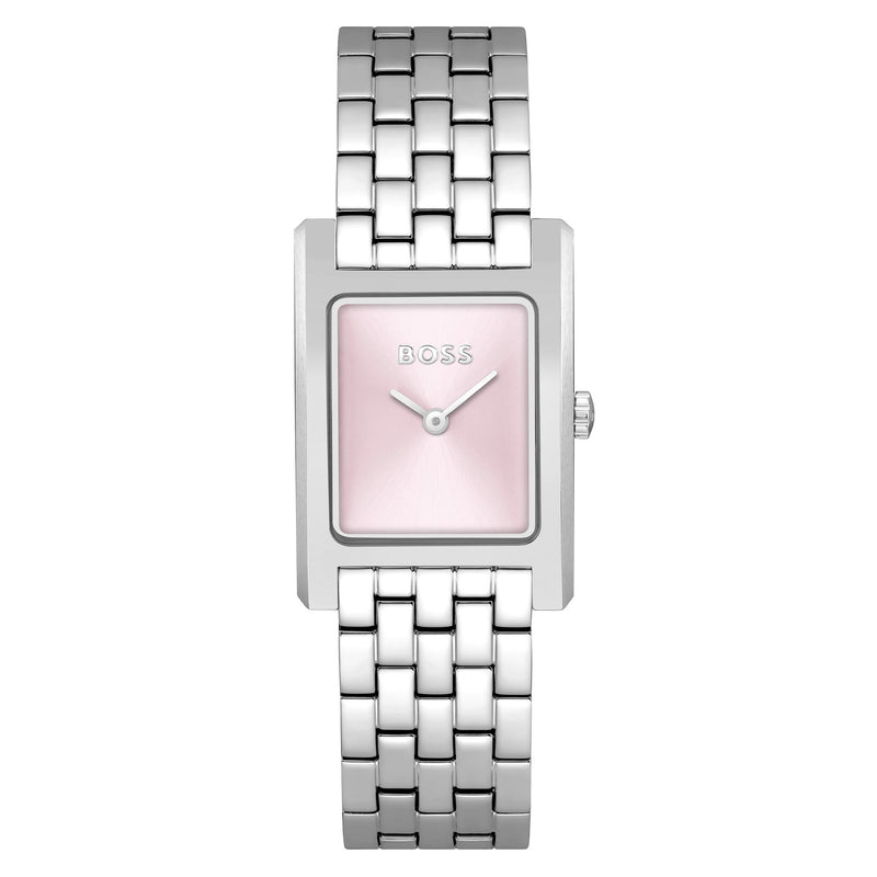 Hugo Boss Stainless Steel Pink Dial Women's Watch - 1502743