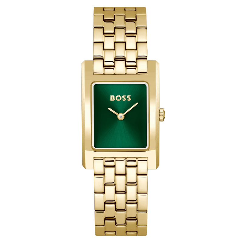 Hugo Boss Gold Steel Green Dial Women's Watch - 1502785