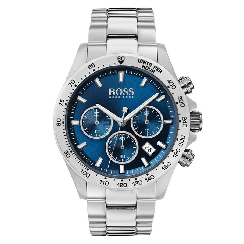 Hugo Boss Stainless Steel Blue Dial Men's Chronograph Watch - 1513755