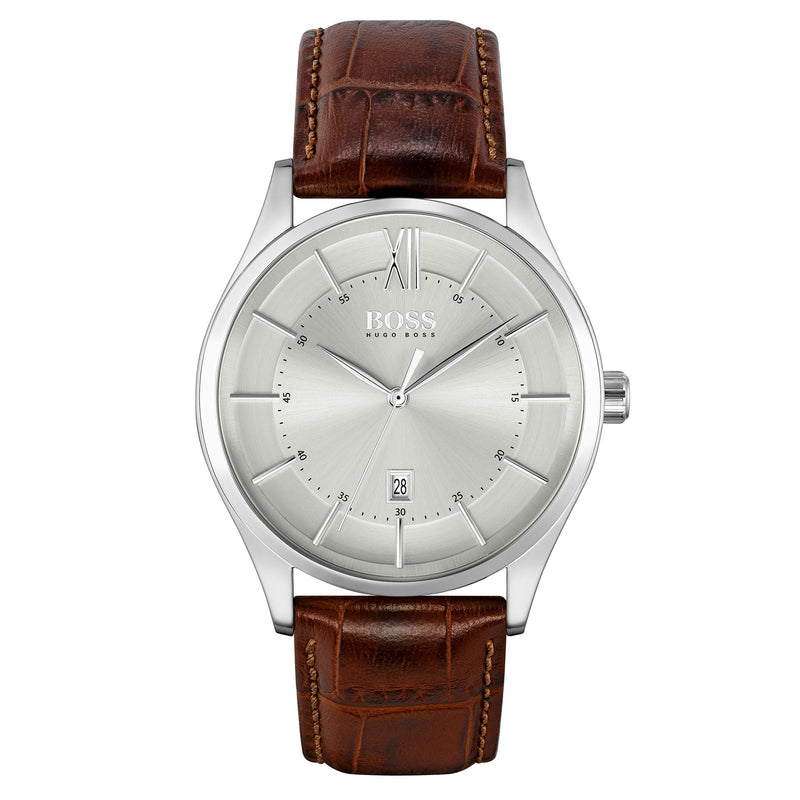 Hugo Boss Distinction Brown Leather Men's Watch - 1513795