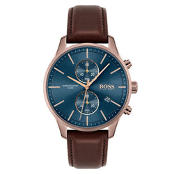 Hugo Boss Associate Brown Leather Men's Chrono Watch - 1513804