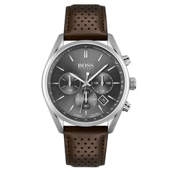 Hugo Boss Champion Brown Leather Men's Chrono Watch - 1513815