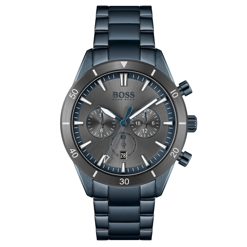 Hugo Boss Blue Steel Grey Dial Men's Chronograph Watch - 1513865