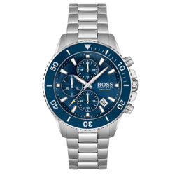 Hugo Boss Stainless Steel Blue Dial Men's Chronograph Watch - 1513907