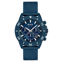 Hugo Boss Blue Fabric Solar-Chronograph Men's Watch - 1513919