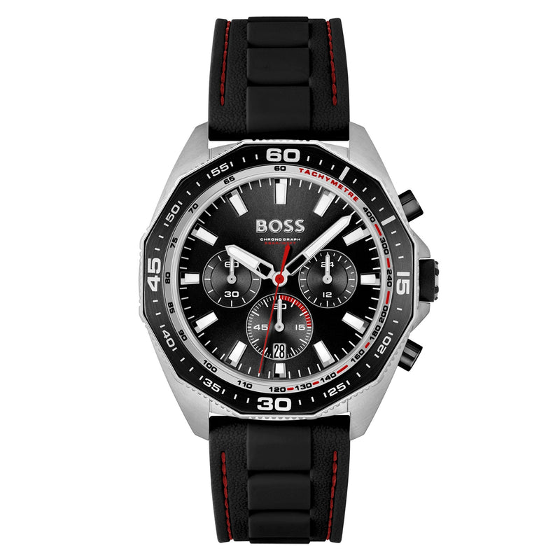 Hugo Boss Black Silicone Chronograph Men's Watch - 1513969