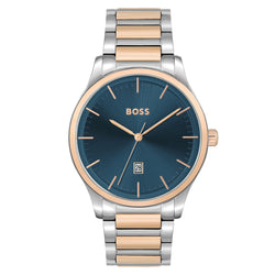 Hugo Boss Two-Tone Steel Blue Dial Men's Watch - 1513978