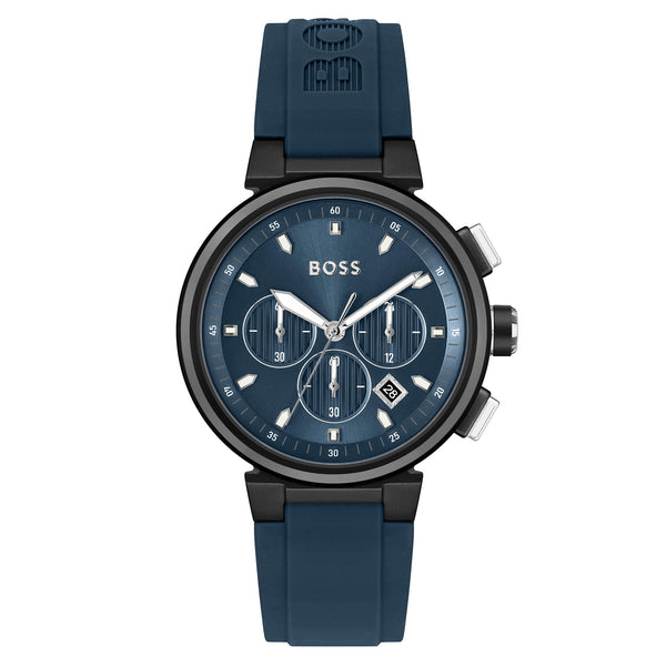 Hugo Boss Blue Silicone Chronograph Men's Watch - 1513998