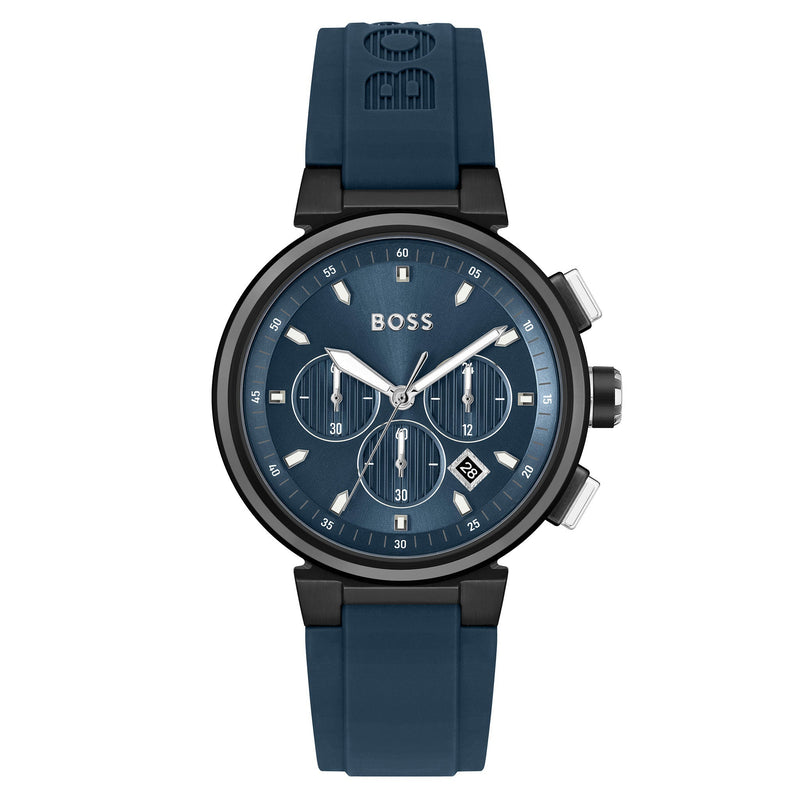 Hugo Boss Blue Silicone Chronograph Men's Watch - 1513998