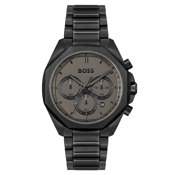 Hugo Boss Black Steel Grey Dial Chronograph Men's Watch - 1514016