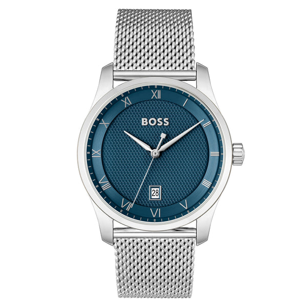Hugo Boss Stainless Steel Galvanic Blue Dial Men's Watch - 1514115