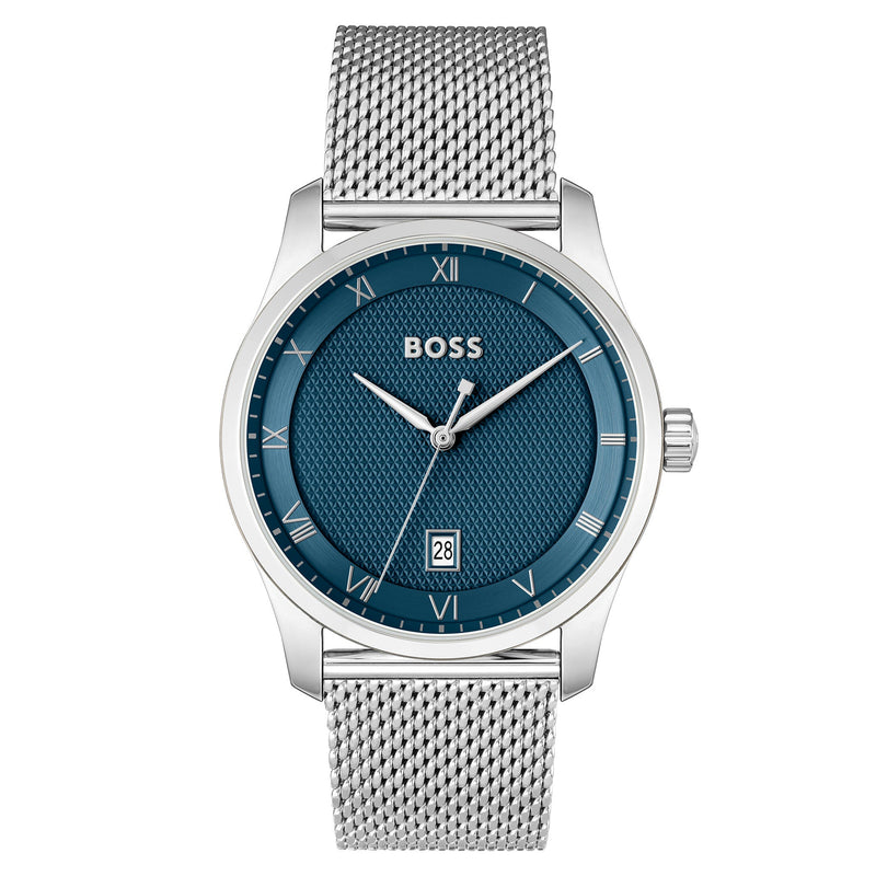 Hugo Boss Stainless Steel Galvanic Blue Dial Men's Watch - 1514115