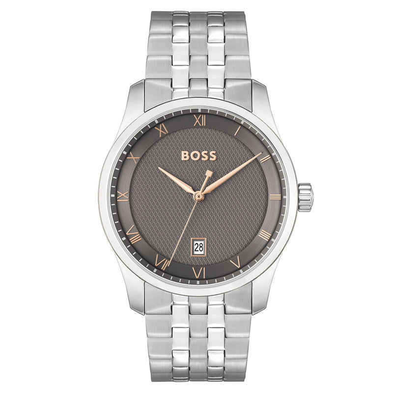 Hugo Boss Stainless Steel Grey Dial Men's Watch - 1514116