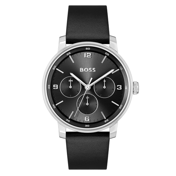 Hugo Boss Black Leather Multi-function Men's Watch - 1514125